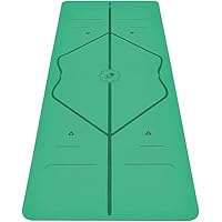 Liforme Original Yoga Mat – Free Yoga Bag Included - Patented Alignment System, Warrior-like Grip, Non-slip, Eco-friendly, sweat-resistant, 4.2mm thick mat for comfort - Green