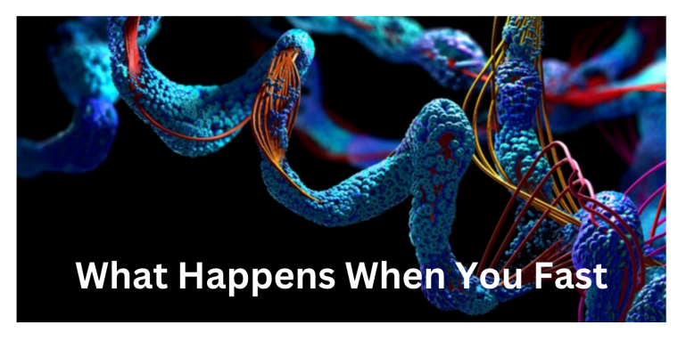DNA strands with Fasting words overlaid
