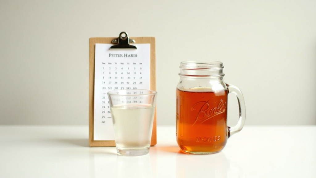 Fasting List and a jar of honey.